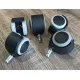 Упаковка универсальных колесиков на полиуретановой основе (5шт). Фото товара с разных ракурсов.