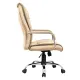 Кресло руководителя Space EX-508, экокожа, хром, бежевое. Фото товара с разных ракурсов.