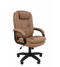 Кресло руководителя Chairman 668LT Россия черный пластик, экопремиум бежевый N